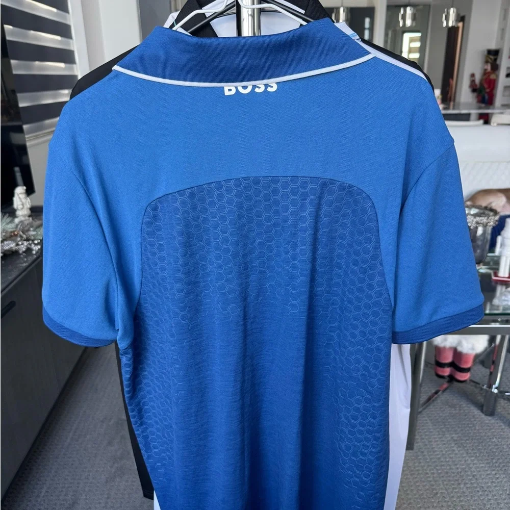 Men’s Boss Royal Blue Polo Shirt Size X-Large - Picture 3 of 5